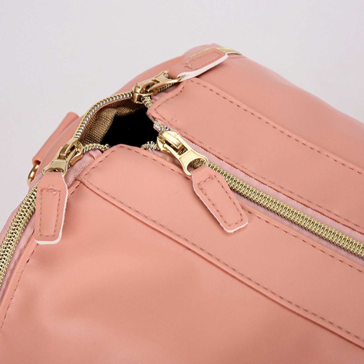 Large PU Leather Travel Garment Duffel Bag for Women