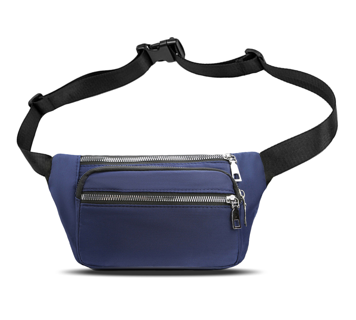 Navy nylon fanny waist pack crossbody purse for shopping travel