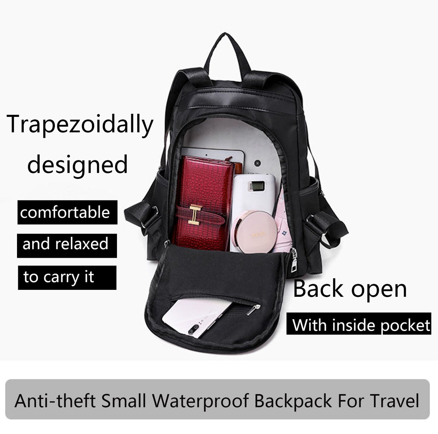 Anti-theft small backpack for travel,school oxford nylon backpack