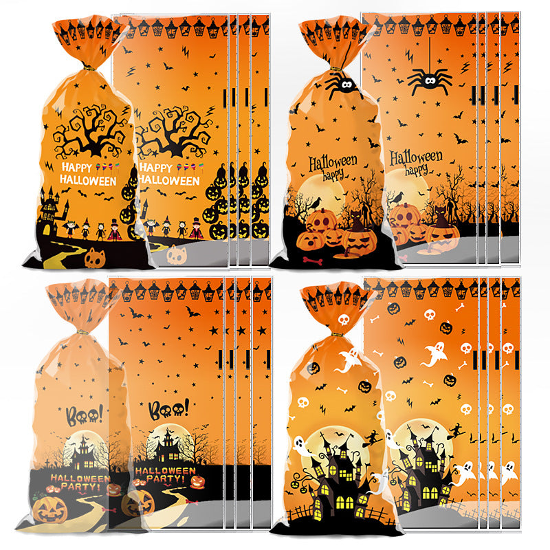 100pcs Halloween theme printed opp biscuits candies bakery gift wrap bags 10.6*4.9 inches