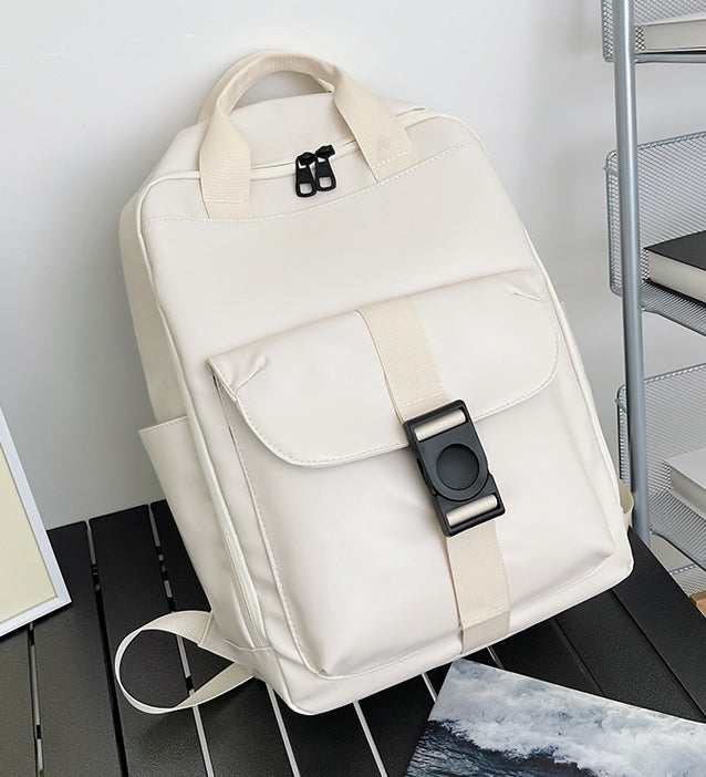 Unisex PU leather travel backpack, senior school bags for girls and boys