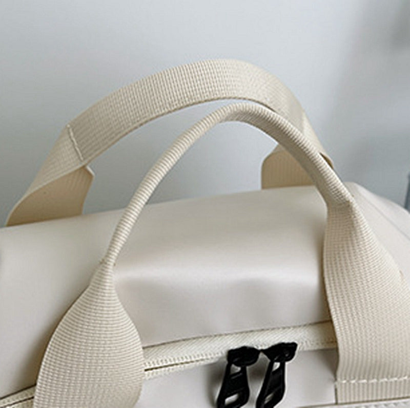 Unisex PU leather travel backpack, senior school bags for girls and boys