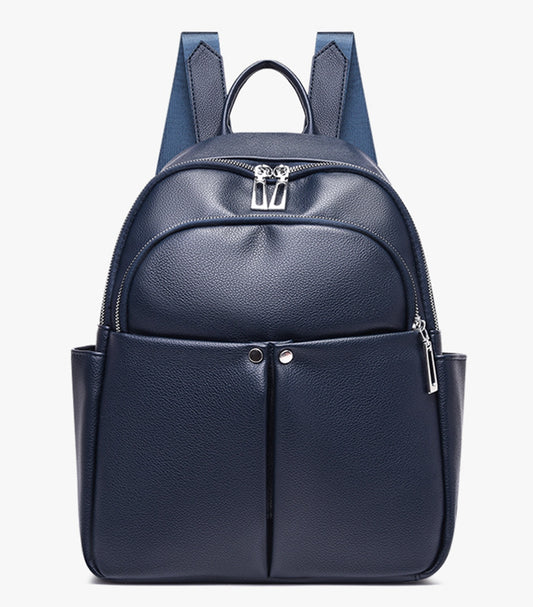 Faux leather multi-purpose small backpack for women travel work