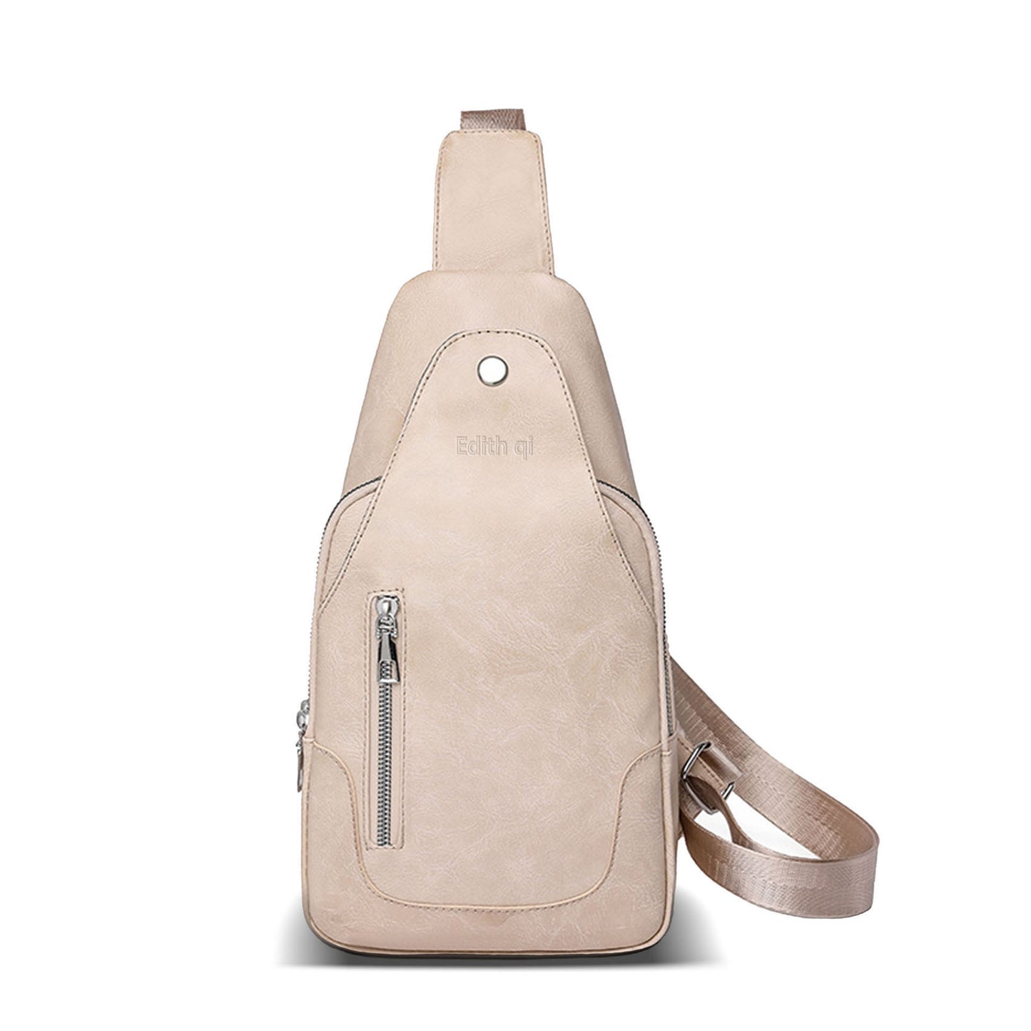 Vegan Pu leather sling crossbody bags purse for women men's anti-theft travel crossbody shoulder bag