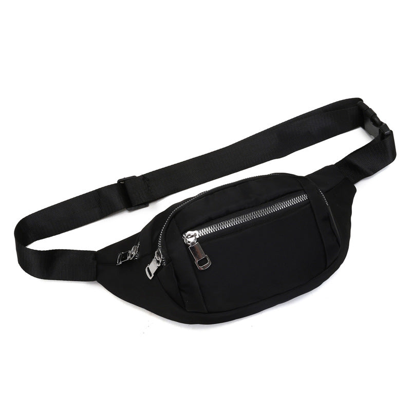 Hot pink nylon crossbody fanny waist pack purse for daily outings