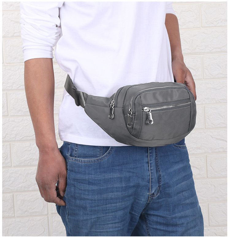 Hot pink nylon crossbody fanny waist pack purse for daily outings
