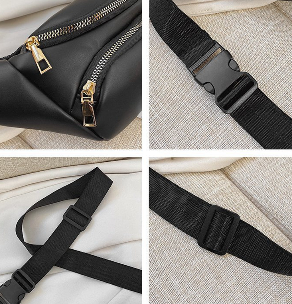 Trendy Pu leather fanny waist pack purse for women teens daily outings