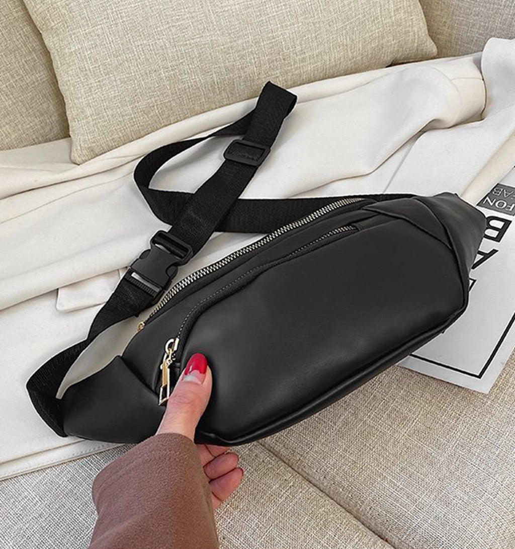 Trendy Pu leather fanny waist pack purse for women teens daily outings