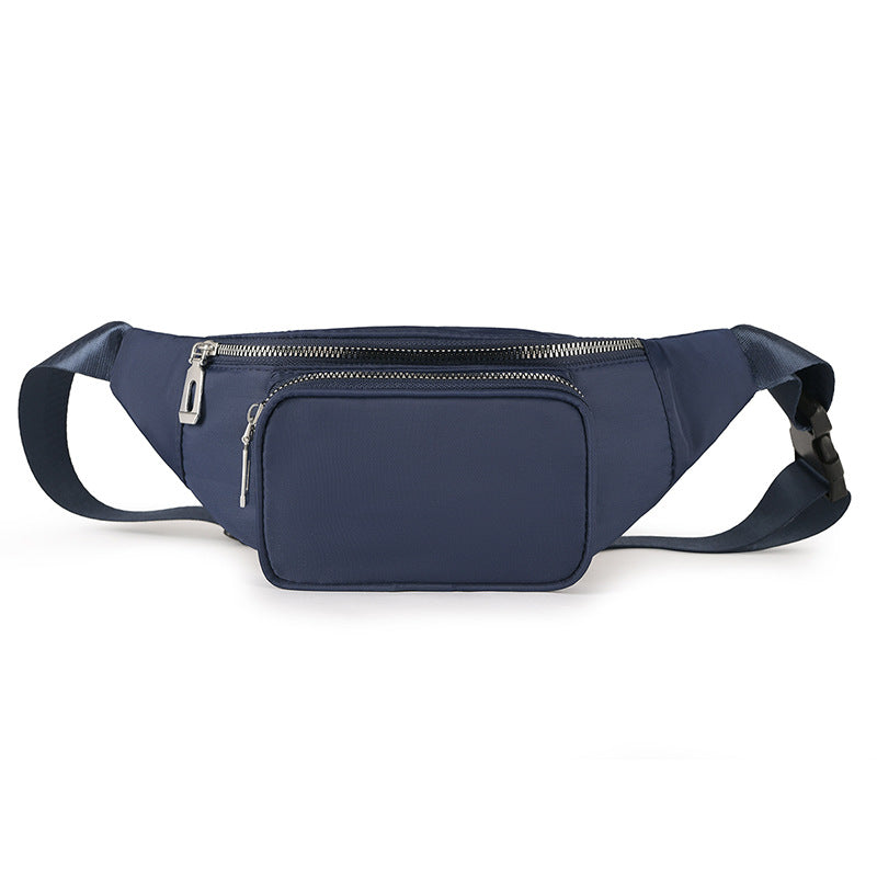 Purple nylon fanny waist pack crossbody purse for daily outings