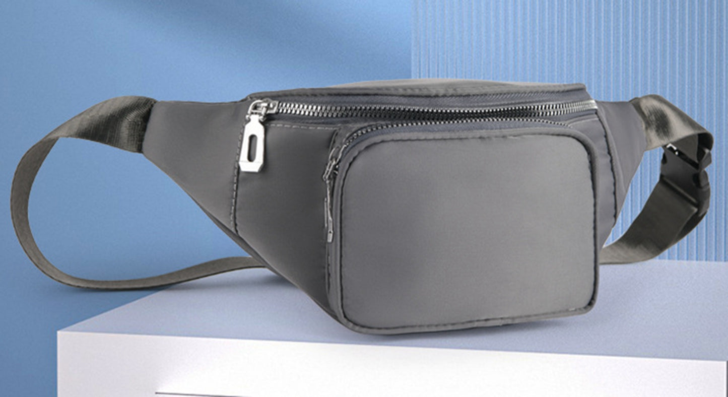 Purple nylon fanny waist pack crossbody purse for daily outings