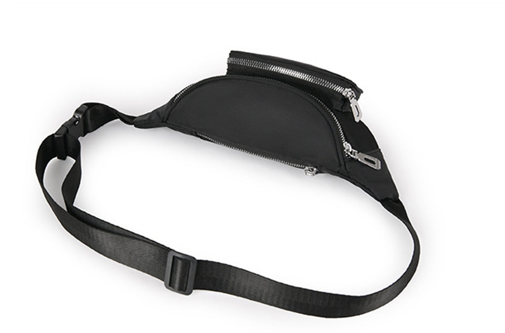 Purple nylon fanny waist pack crossbody purse for daily outings