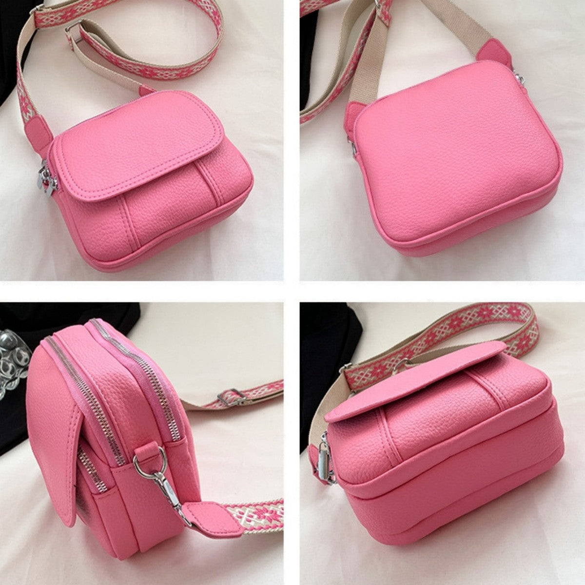 Pu leather crossbody shoulder bag purse for women teens daily outings