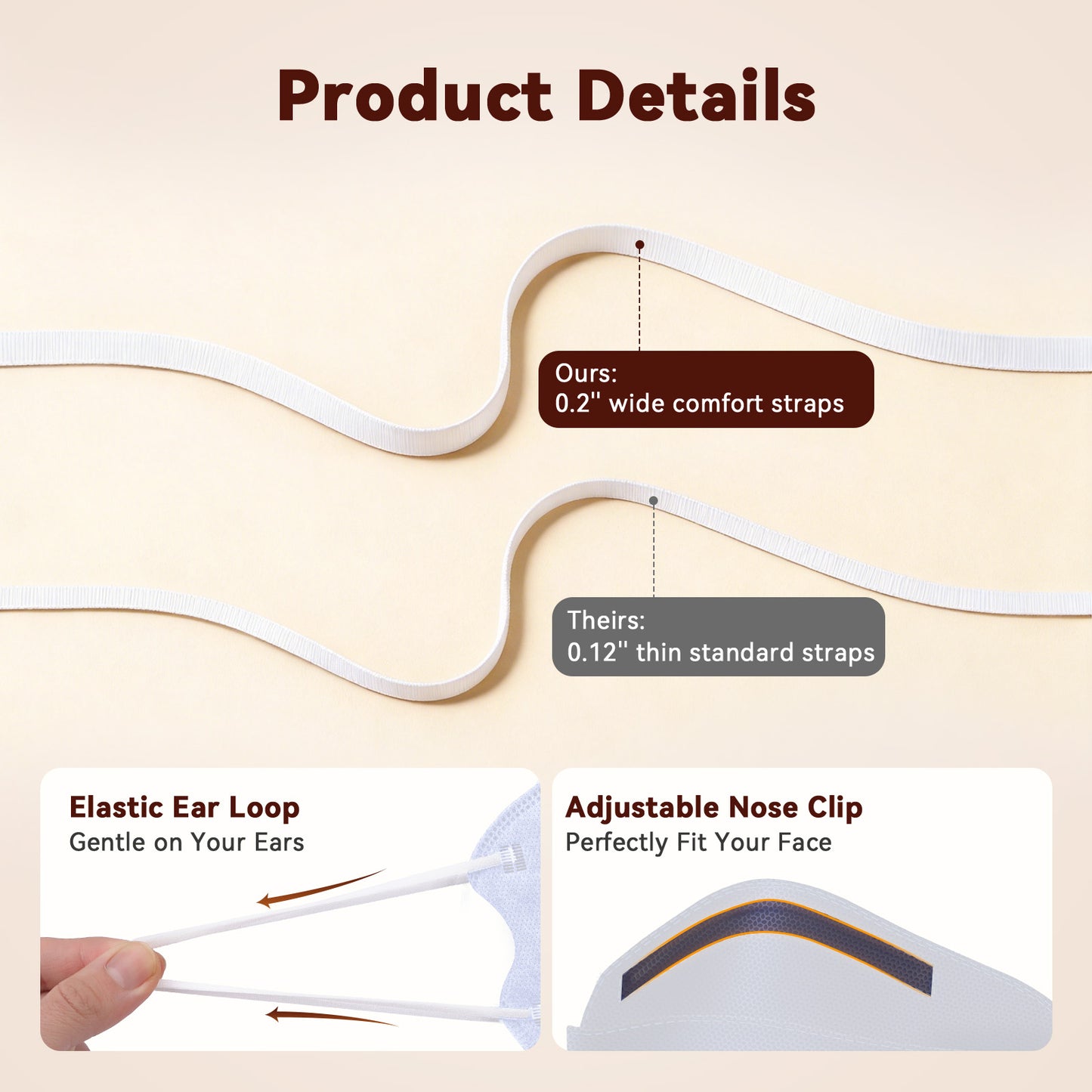 Edith qi KN95 Face Masks 50 PCS, 5 Ply Navy Disposable Face Masks for Adults Filter Efficiency 95%, Protection against PM 2.5 Smoke Particles