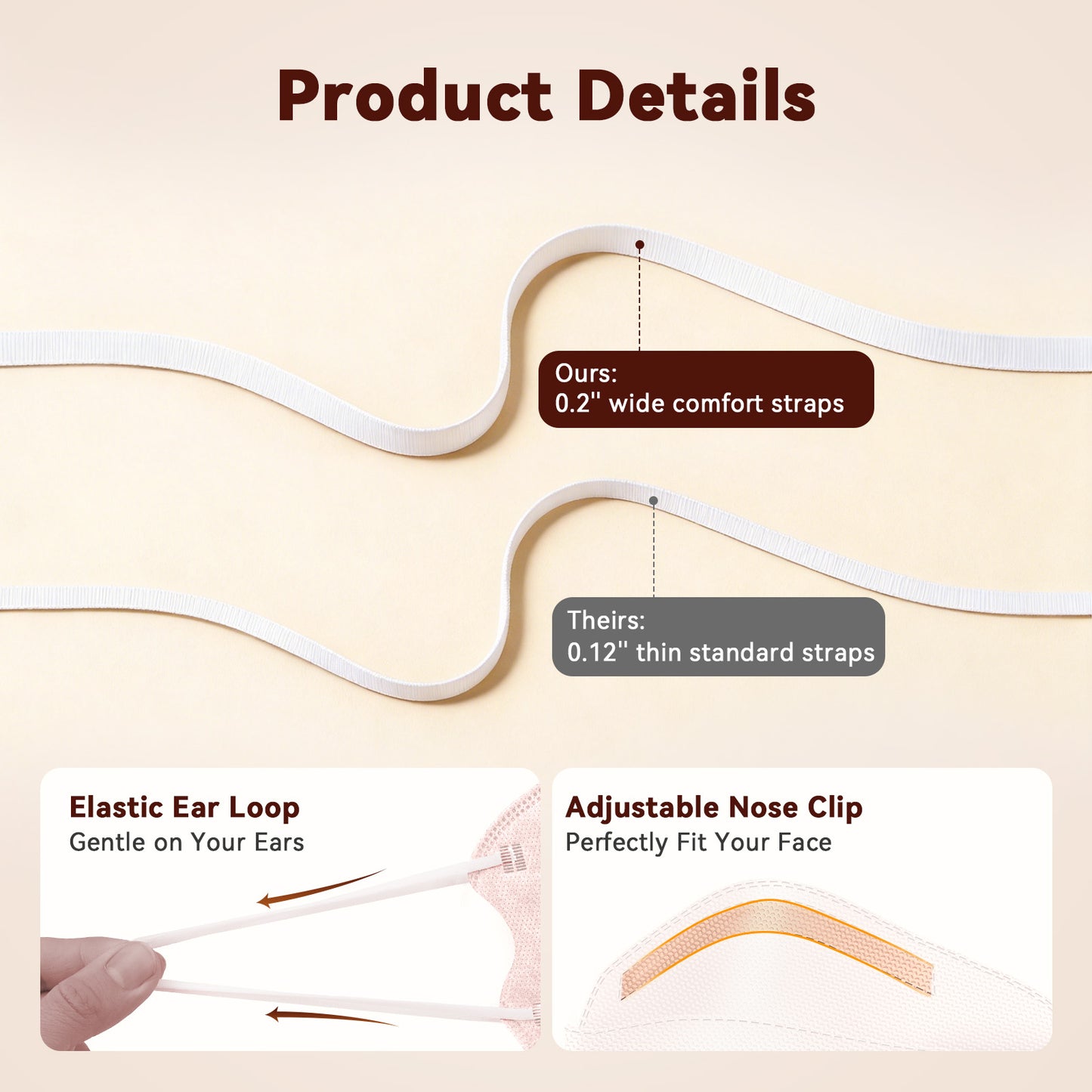 Edith qi KN95 Face Mask 50 PCS, 5 Ply Pink Disposable Face Masks for Adults Filter Efficiency 95%, Protection against PM 2.5 Smoke Particles
