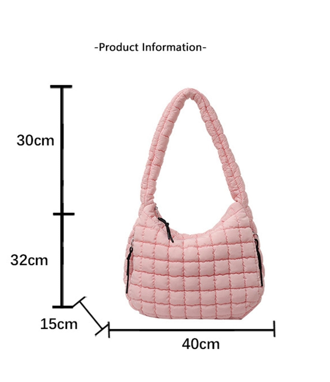 Hot pink quilted puffy  crossbody shoulder bag HB2400026