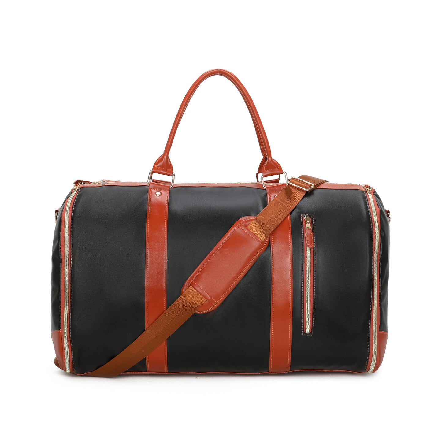 Large PU Leather Travel Garment Duffel Bag for Women