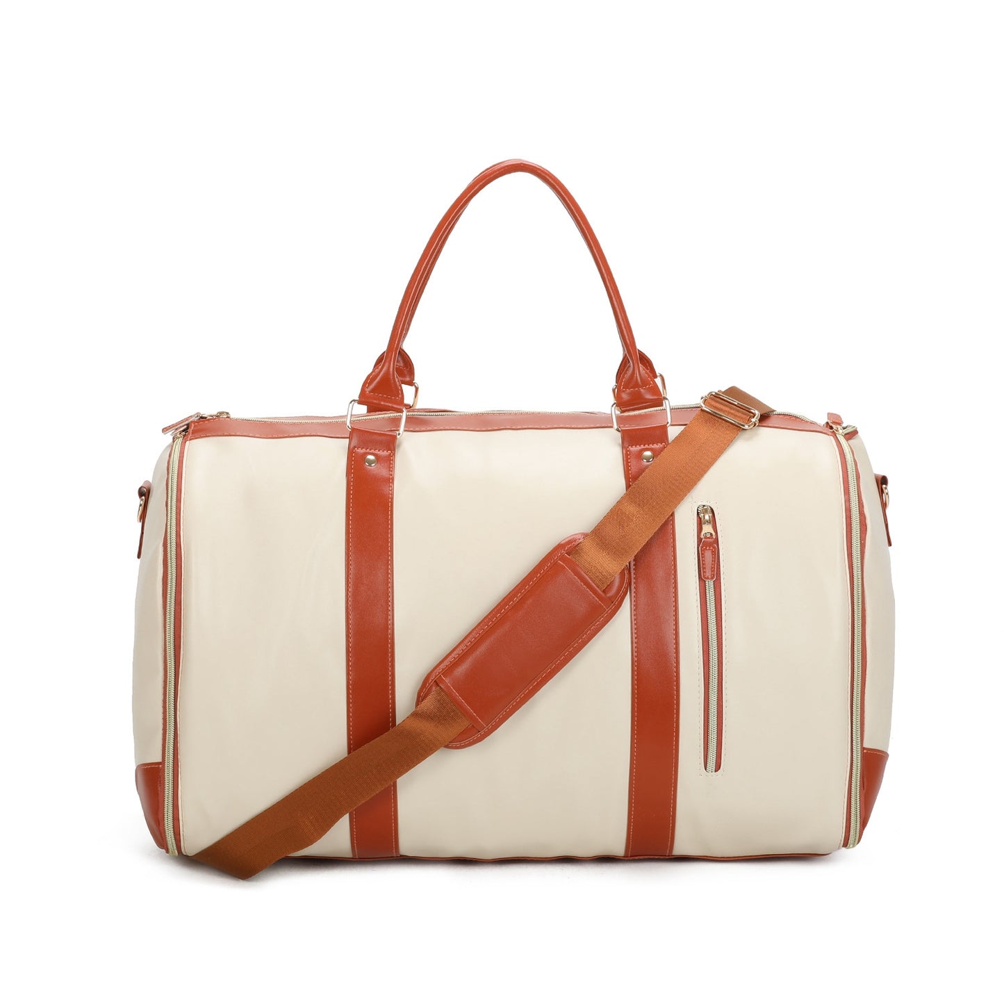 Large PU Leather Travel Garment Duffel Bag for Women