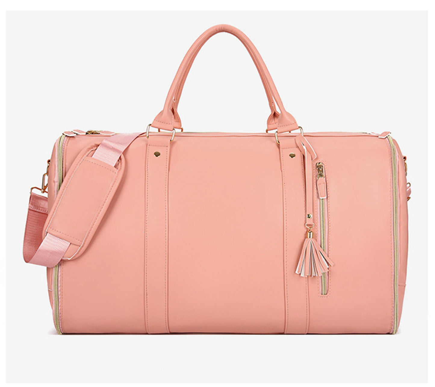 Large PU Leather Travel Garment Duffel Bag for Women