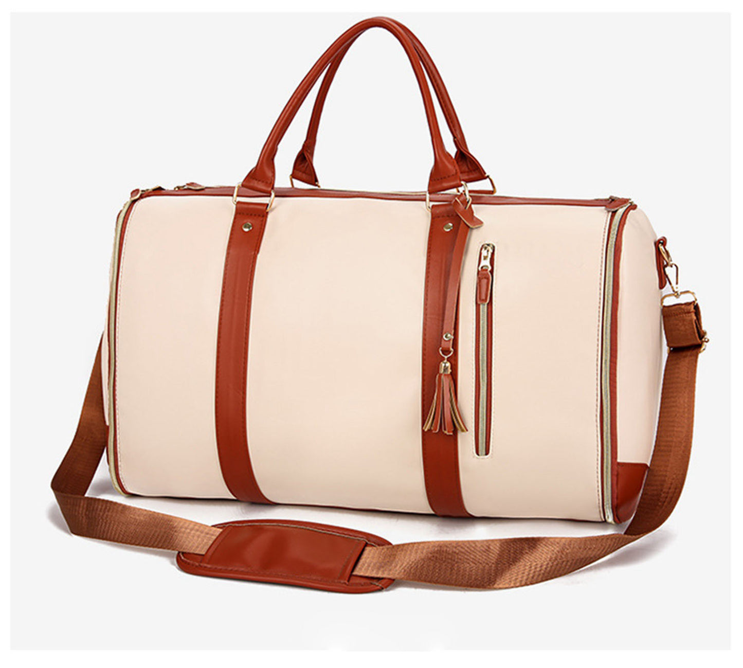 Large PU Leather Travel Garment Duffel Bag for Women